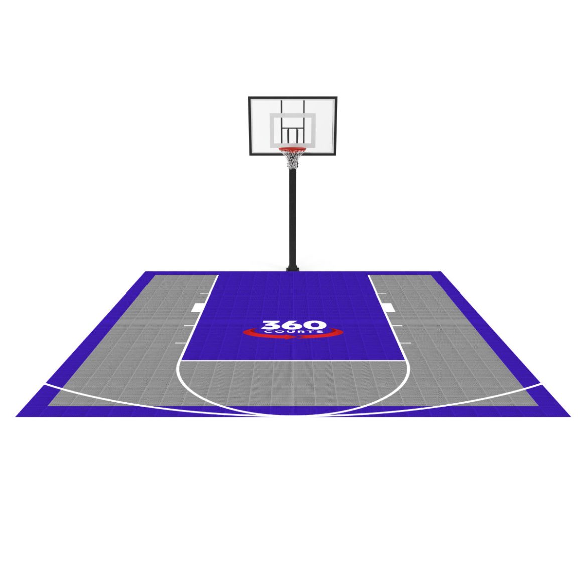 Half Basketball Rendering Basketball Half Court And Basketball Court Kits - Rymar USA